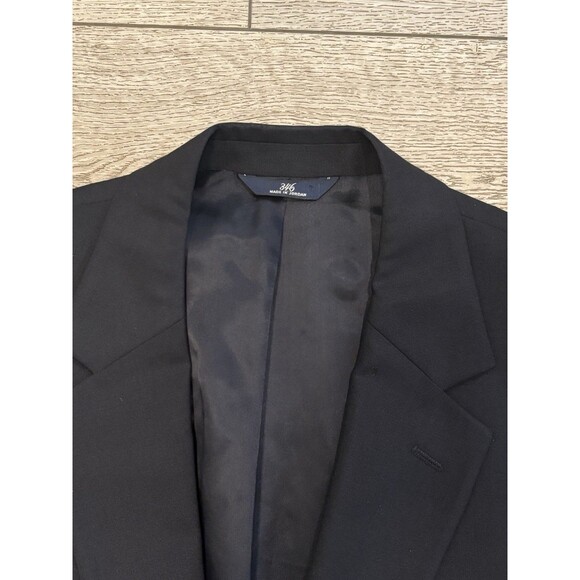 Brooks Brothers 346 Blazer Mens 45L Black 2 Button Wool Stretch Formal Flaw - Picture 3 of 11